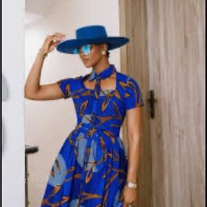 Grass-Fields Boutique African Print Midi Dress